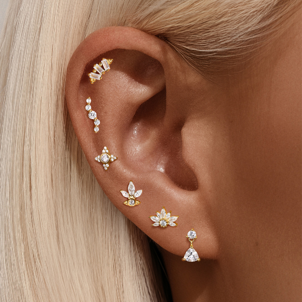 1g Weight Zircon Inlay Material Ear Studs Classification Ear Cartilage Rings & Studs Piercing Type 1 Piece Quantity Daily Occasion 925 Sterling Silver Material Geometric Pattern All Seasons Season Unisex Gender Elegant, Simple Style Style 1 Piece Ear Cartilage Rings & Studs Elegant Simple Style Geometric 925 Sterling Silver Zircon Ear Cartilage Rings & Studs 13