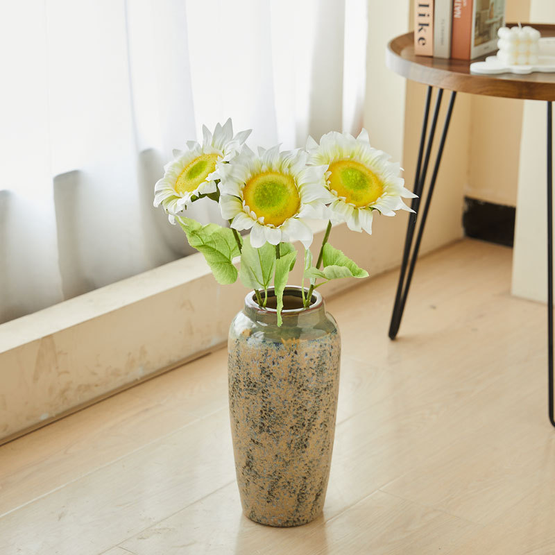 清新单支向日葵仿真花奶油系家居客厅餐桌假花装饰摆设新款假花详情5