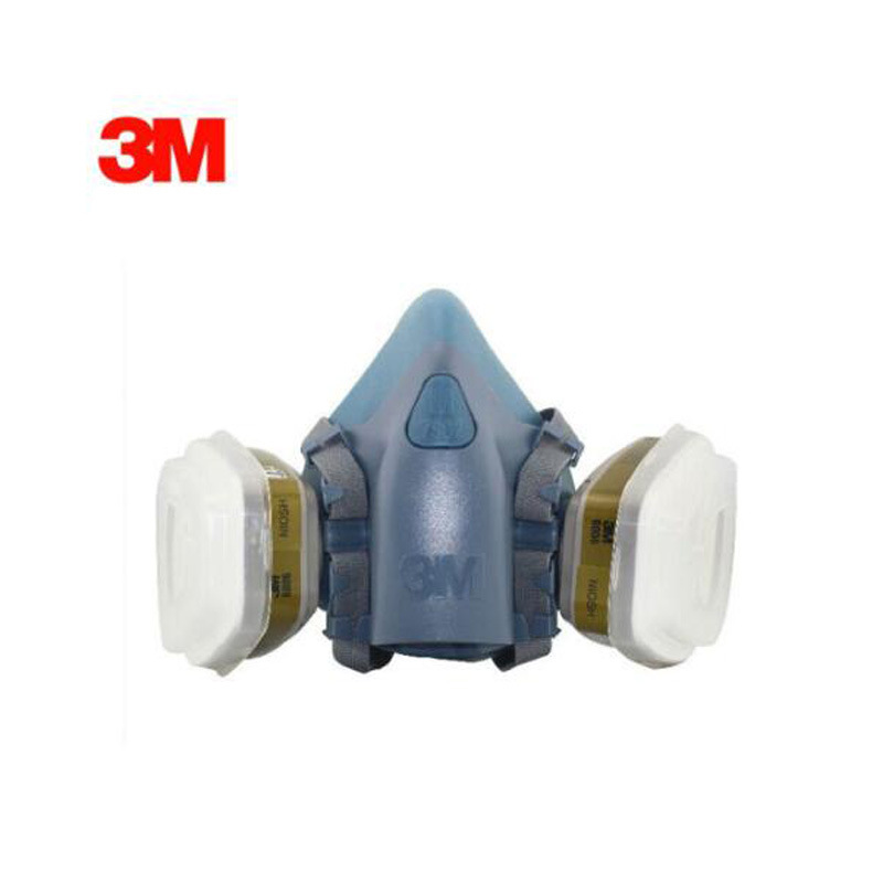 3M 7502系列升级硅胶版喷漆装修防毒面罩口罩农药喷洒720P套装