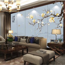 轻奢软硬包壁布家居酒店样板房刺绣背景墙布硬包木饰面割雕皮雕