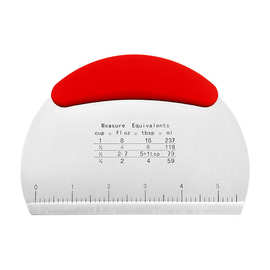 批发不锈钢单面切带刻度面团切刀半圆面粉切 烘培工具加厚款切面