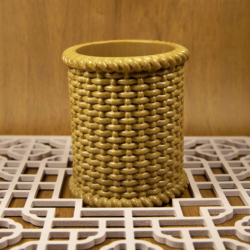 양각 등나무 펜 홀더