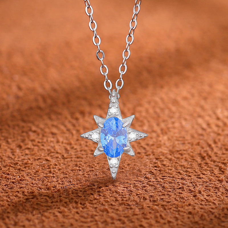 1 Piece Quantity Holiday Occasion 1 Piece 925 Sterling Silver Star 925 Sterling Silver Cable Chain Pendant Necklace