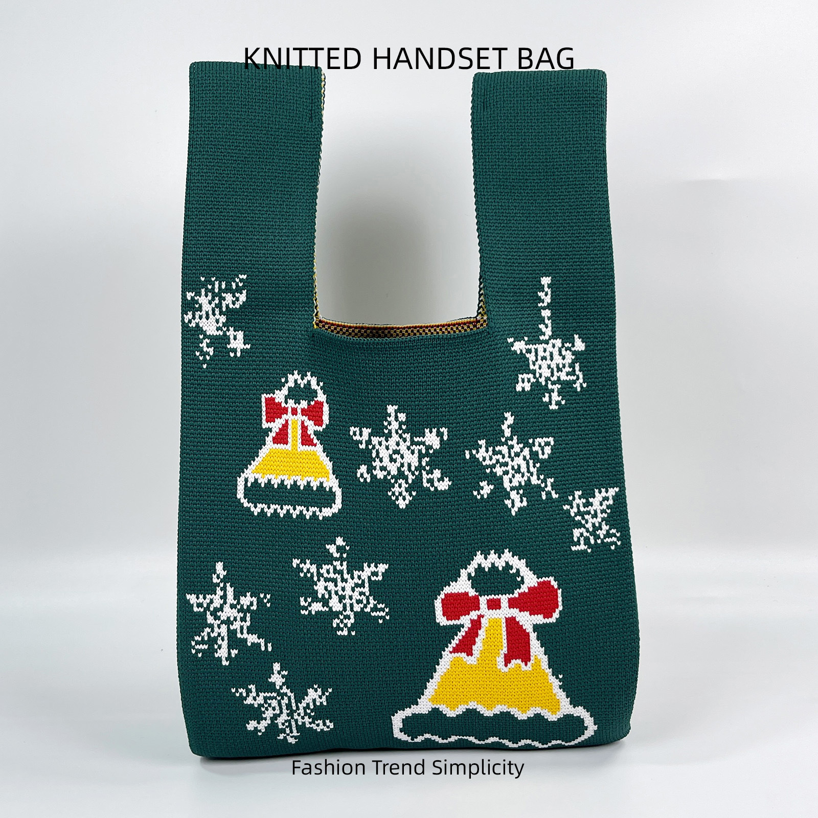 Navidad, regalo de Año Nuevo, bolsos de punto, bolsos de mujer, bolsos rojos, bolsos de brazo, bolsos de mujer.