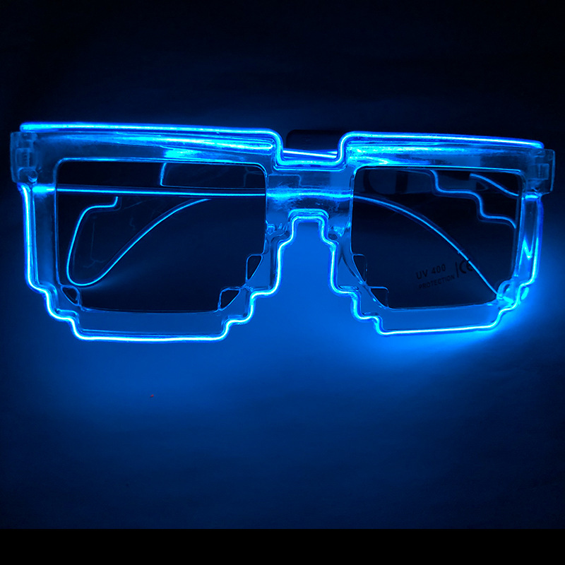 Gafas LED con Mosaico de Celebridades de Internet Transfronterizas, con un Toque Tecnológico, Gafas Luminosas Intermitentes, Accesorios Fluorescentes para Entretenimiento en Bares