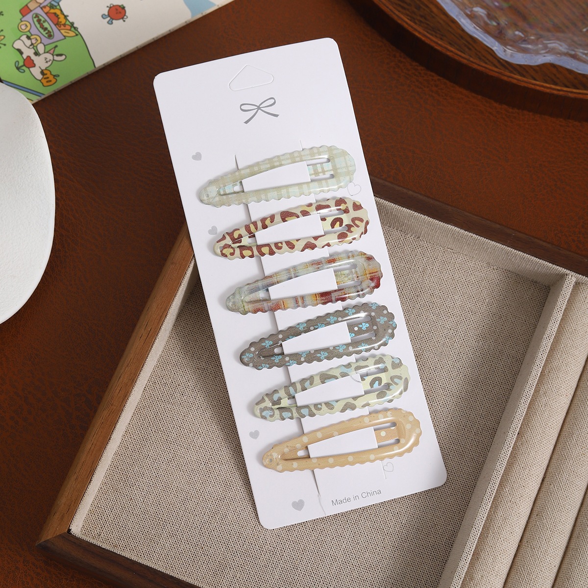 Wave water drop coffee color model [6 pieces]