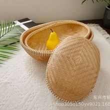 批发越南竹编簸箕农家竹筛子家用馒头筐腾越手工竹子制品篮子厨房