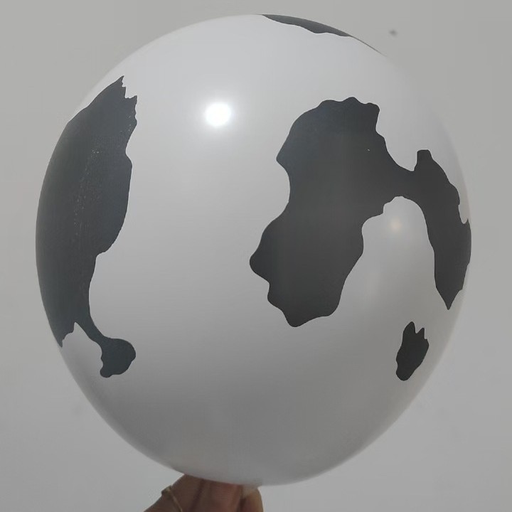 Globos Personalizados de 12 Pulgadas con Diseño de Lunares, Globos de Animales, Globos de Vaca, Decoración para Salón de Bodas, Decoración para Fiestas, Propuesta de Matrimonio con Lunares, Hojas, Flores Completas.