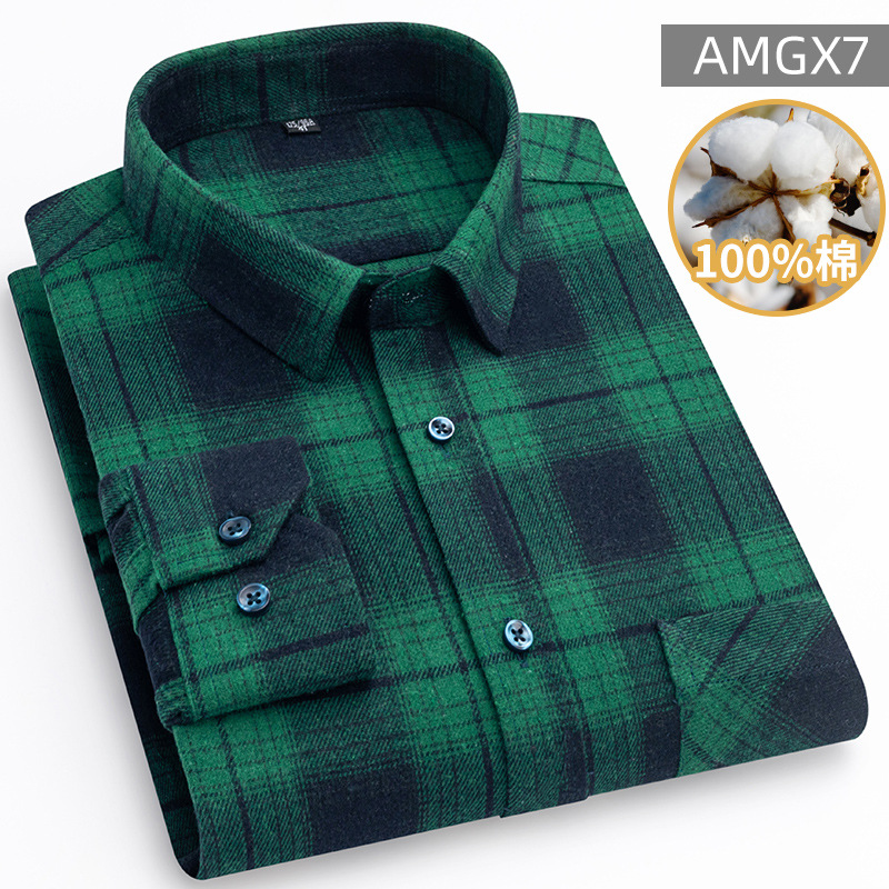2024 primavera camisa a cuadros masculina americana retro camisa casual de algodón de manga larga ropa de hombre alta sensación masculina
