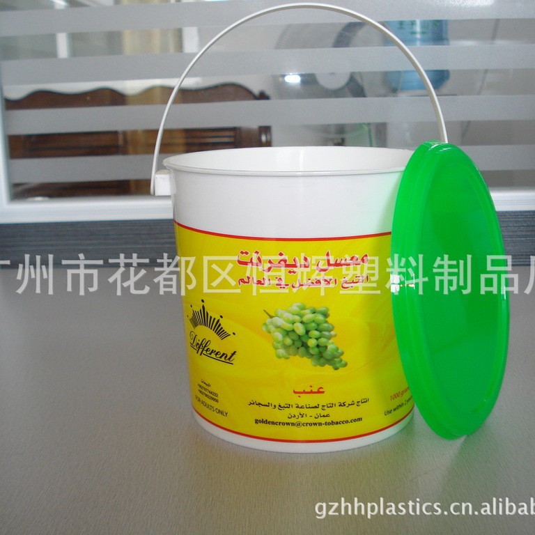 广东恒辉  食品级1L塑料PP圆桶水烟桶冰桶水桶奶茶桶龙虾桶带盖