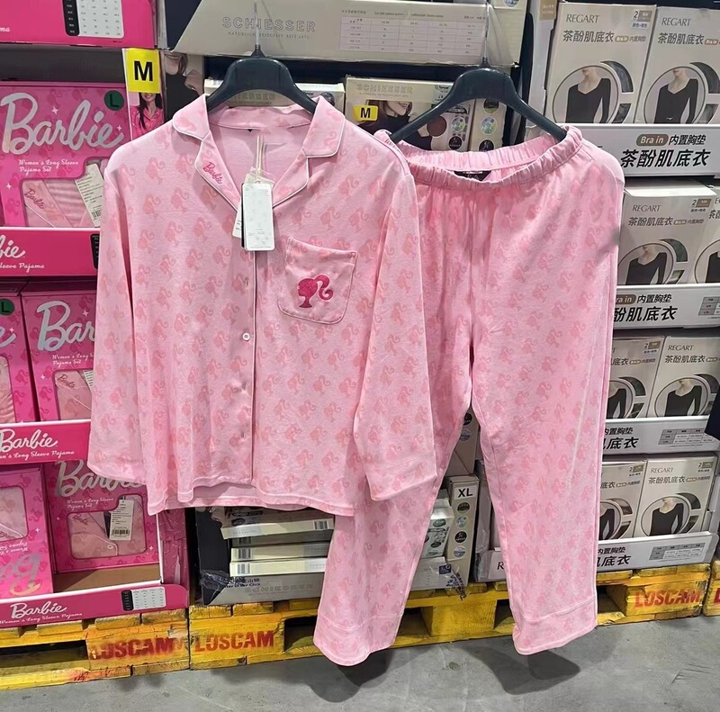 外国貿易のパジャマの女性の春秋の軽い豪華なストライプは高級感の家庭服の甘い薄い長袖の夏のスーツを着ることができます。|undefined