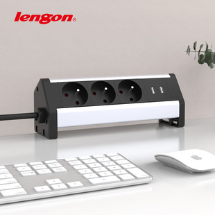 French Standard Office Desktop Conference Plug-in Board PD Fast Charging Table Clip Socket Can Be Multi-position Jack French