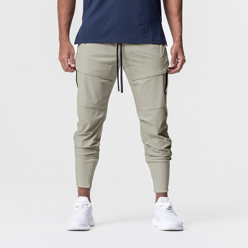 2025 New Men's Cargo Pants Summer Thin Loose Quick-Drying Elastic Leggings Running Training Sweatpants Casual Trend Trousers