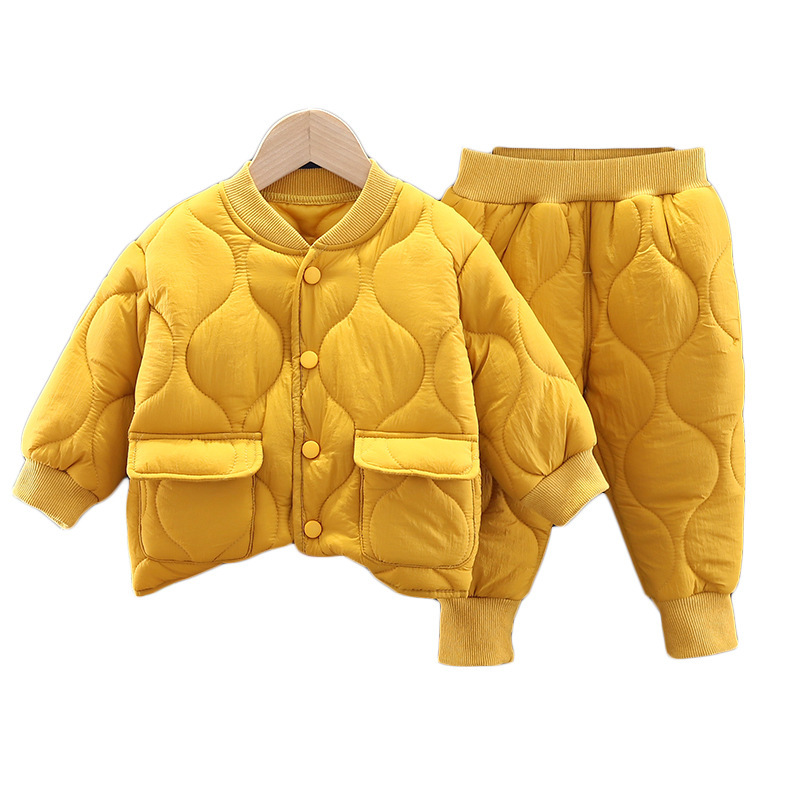 Set autunno e vestiti per ragazzi, versione coreana occidentalizzata, abbigliamento invernale per bambini, vestiti in cotone leggero,_voghion.com