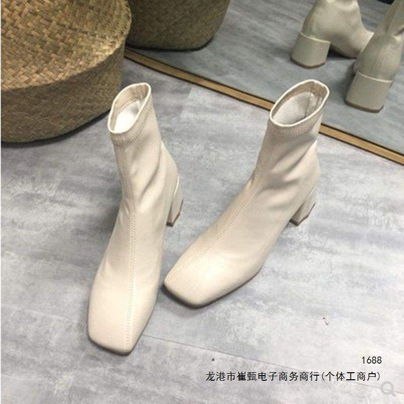 Women's Martin boots, 2026 autumn/winter new collection, high-heeled Korean-style square-toe chunky-heel boots, slim-fit ankle boots, unisex Women's Martin boots, 2026 autumn/winter new collection, high-heeled Korean-style square-toe chunky-heel boots, slim-fit ankle boots, unisex