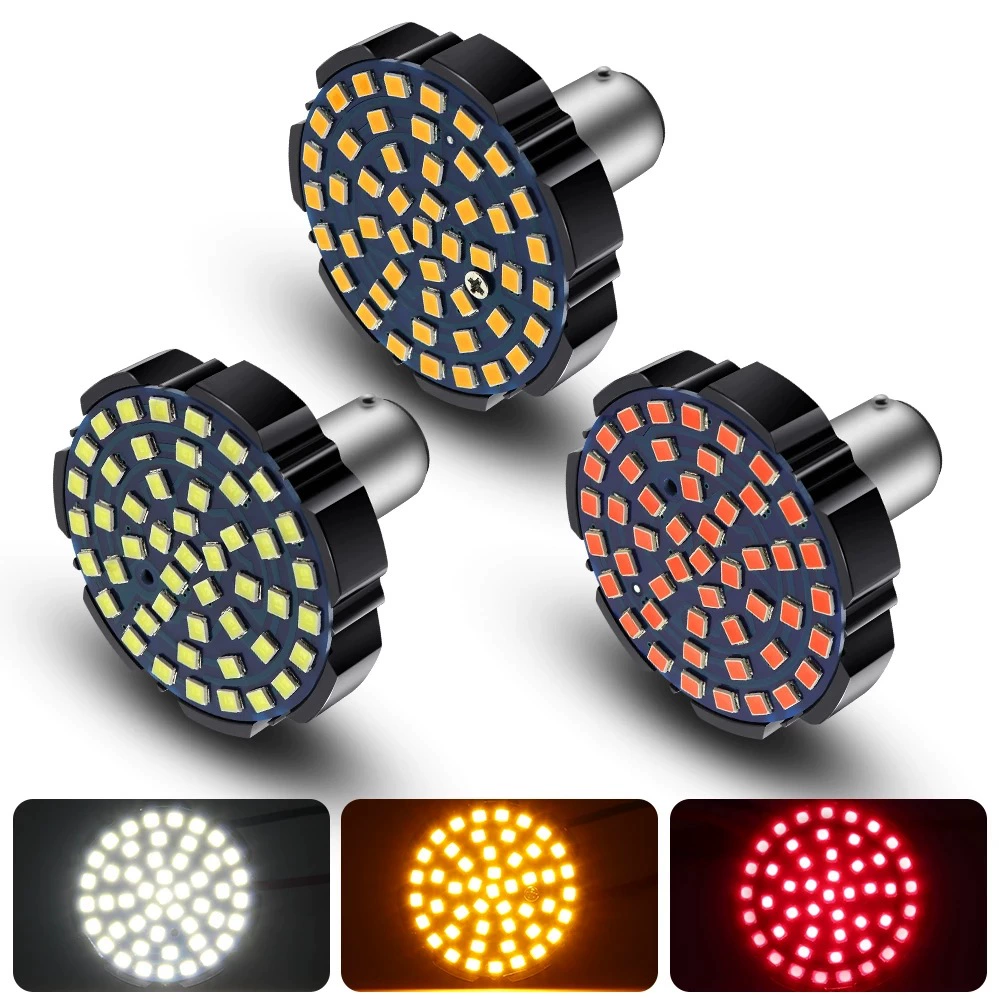 1156 Harley мотоцикл модифицированный 1157 2835 48LED указатель поворота двухцветный стоп-сигнал
