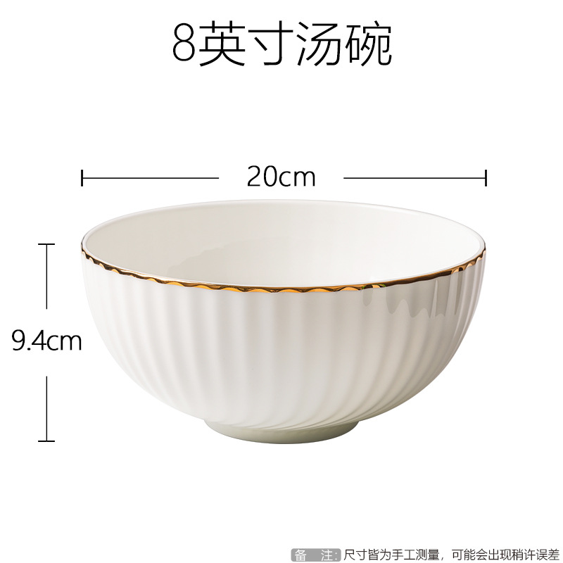 Porcelana de hueso de estilo europeo de Phnom Penh, filete nórdico, platos de comida occidentales, platos caseros, platos planos, platos combinados