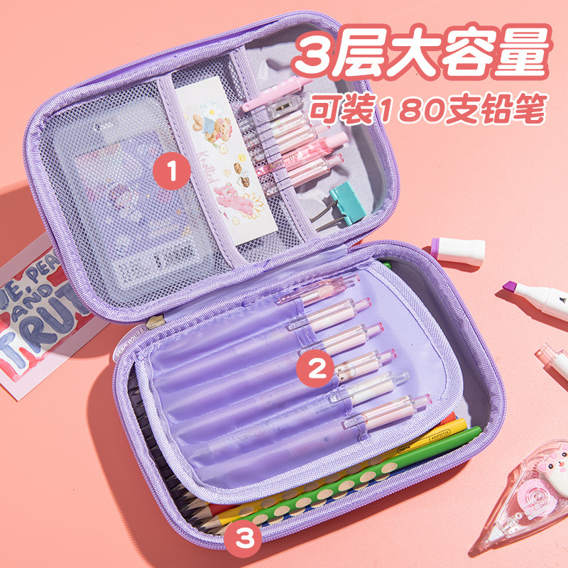 Nuevo estuche de papelería EVA al por mayor, agrandado, para hombre y mujer, anticaídas y repelente al agua, fácil de limpiar, de gran capacidad, para bolígrafos 2025