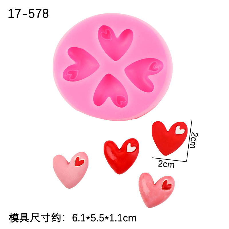 Nuevo amor epoxi espejo mate llavero molde fondant cake decoración teléfono móvil shell accesorios de decoración en stock