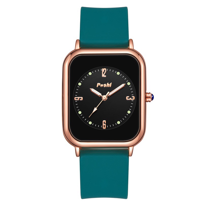 POSHI nuevo reloj de mujer de moda de mujer simple nicho temperamento estudiante hombres y mujeres de cuarzo electrónico pequeño reloj cuadrado