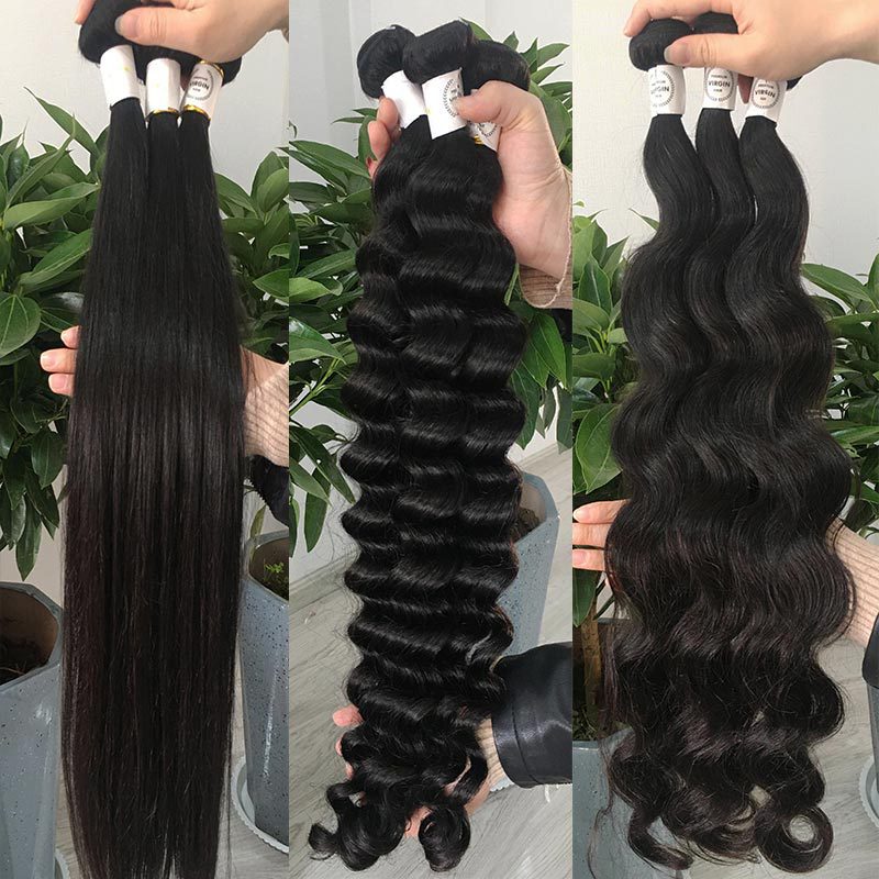 Bundles 12-32 Inch 9A Human Hair Bundle Bubble Hair Handle Hair Curtain Human Hair