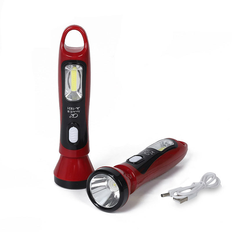 JA-1931 야외 조명 LED 손전등 충전식 밝은 빛 휴대용 손전등 도매와 리튬 배터리