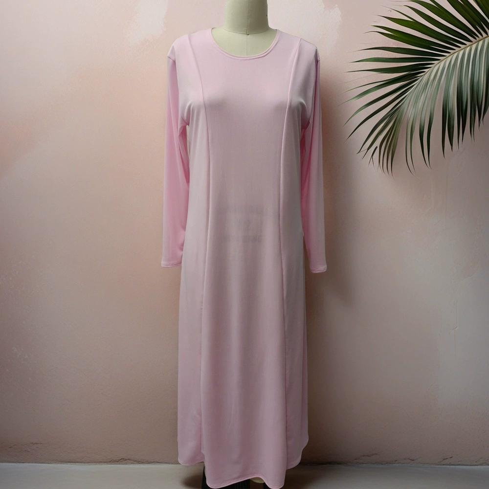 Мусульманская одежда для женщин, простое платье-халат для повседневной носки, свободного кроя больших размеров, Дубай, для трансграничных продаж на TikTok