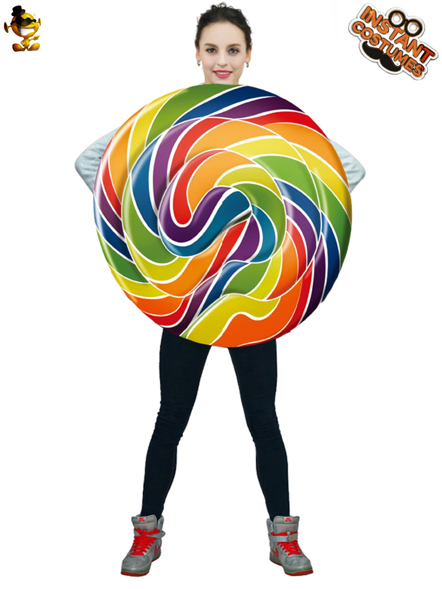 Ola caramelo familia fiesta traje de caramelo padre-niño traje divertido piruleta carnaval Cosplay COS traje