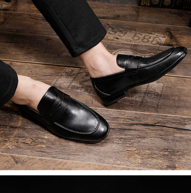 Zakelijke herenschoenen leren instappers loafers met franjes_voghion.com