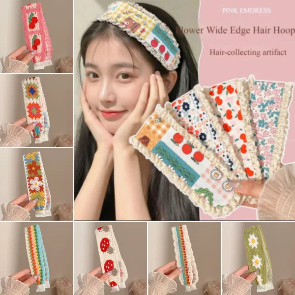 Korean-style French women's magic tape hair accessory, non-pressing bangs clip, high-end pastoral style hair clip, headband