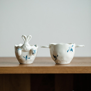 Changpu Juchun Hand-painted Butterfly Orchid Rabbit Filter Tea Cup Tea Leakage Tea Filter Tea Filter Tea Set Accessories