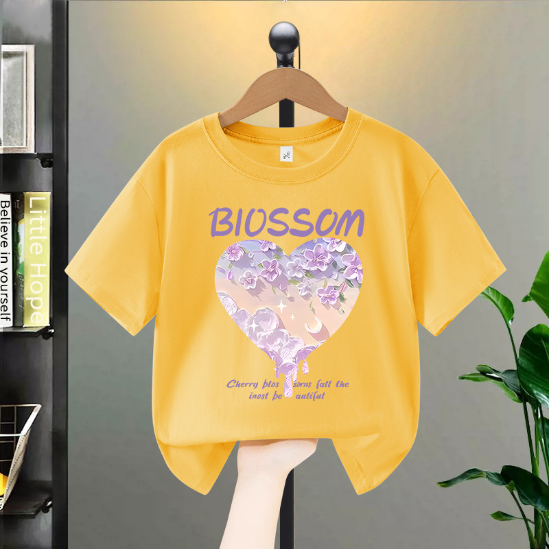 반팔 여름 밝은 노란색