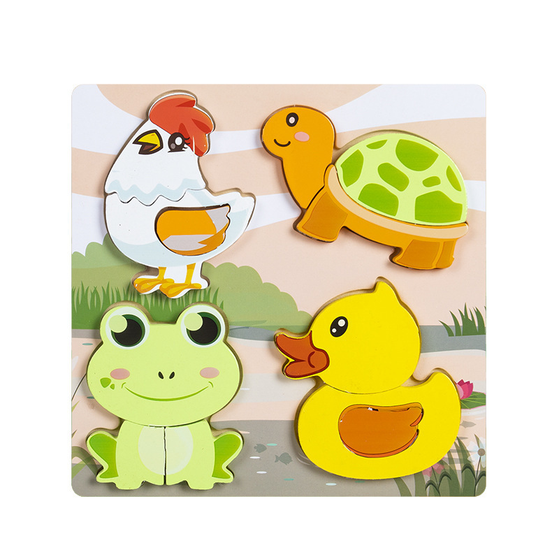 4 - en - 1 puzzle cognitivo infantil juegos de puzzle de educación temprana iluminación juegos de puzzle emparejamiento 3D puzzle transfronterizo