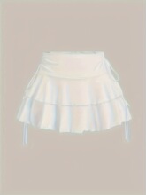 E 11191 Cake Hem Skirt with Drawstring ����ȹ �W���L��羳