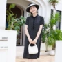 波点新款开领宽松连衣裙