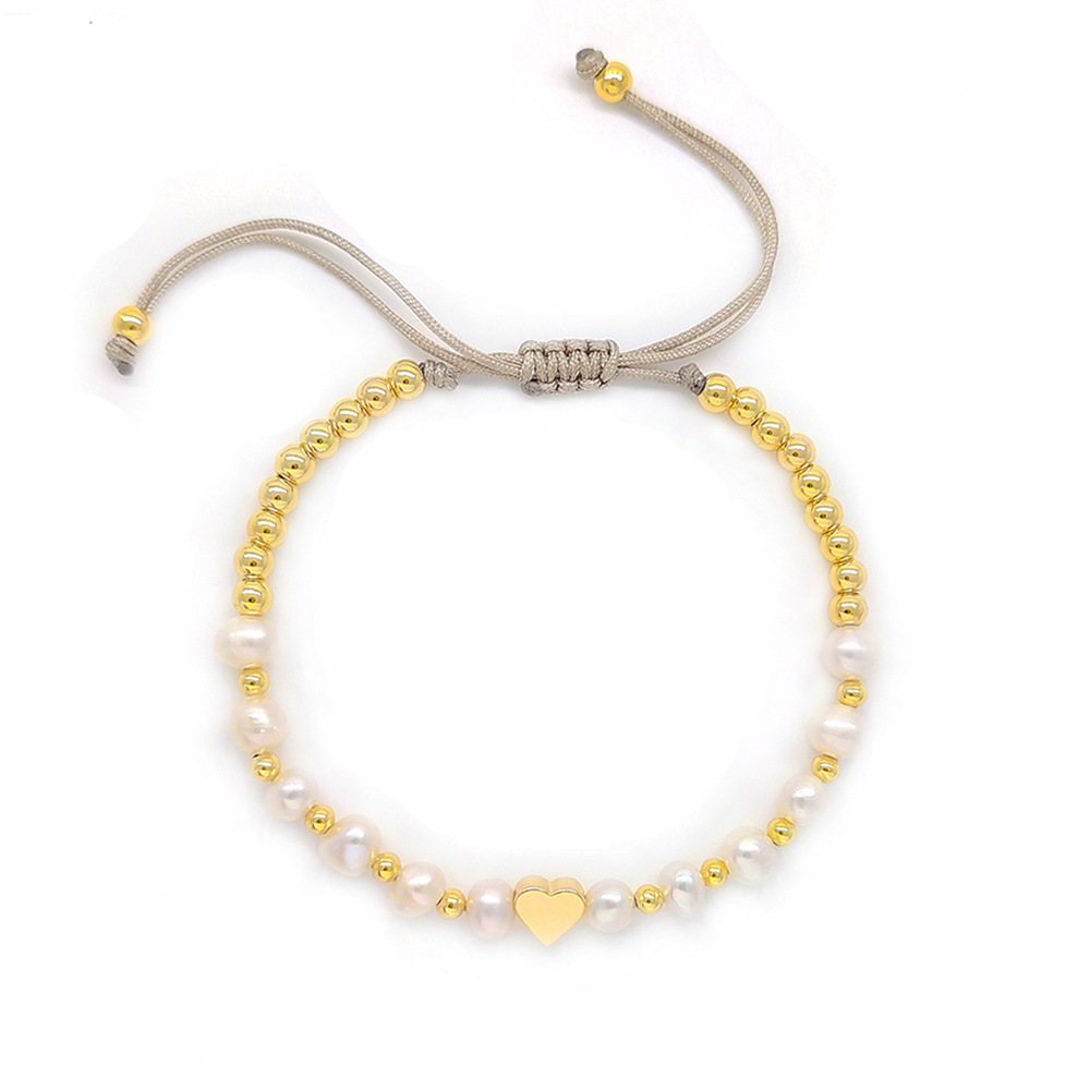 Geometric, Heart Shape Pattern Women's Gender Ig Style Korean Style Geometric Heart Shape Copper Bracelets