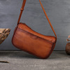 Small leather one-shoulder bag, shoulder bag, genuine leather, cowhide