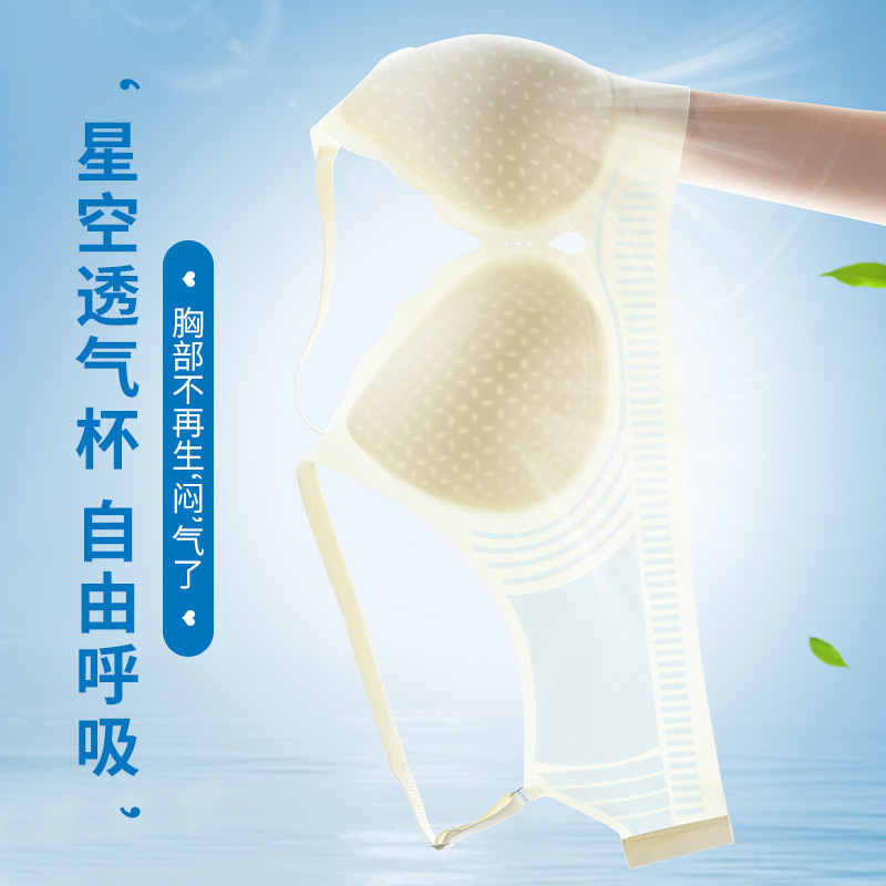 Wow, Ultra-Thin Underwear for Women with Small Breasts, Soft Support, Anti-Sagging, Cool and Breathable Bra, Summer Thin Style Wow, Ultra-Thin Underwear for Women with Small Breasts, Soft Support, Anti-Sagging, Cool and Breathable Bra, Summer Thin Style