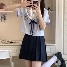 jk制服夏服日系水手服套装学院风水手装短袖衬衫百褶裙两件套正版