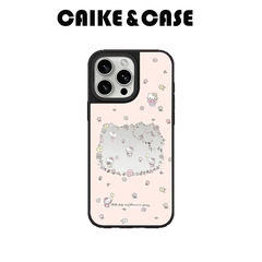 镂空鲜花kt猫适用iphone16pro手机壳苹果15保护套14pro镜面13pro