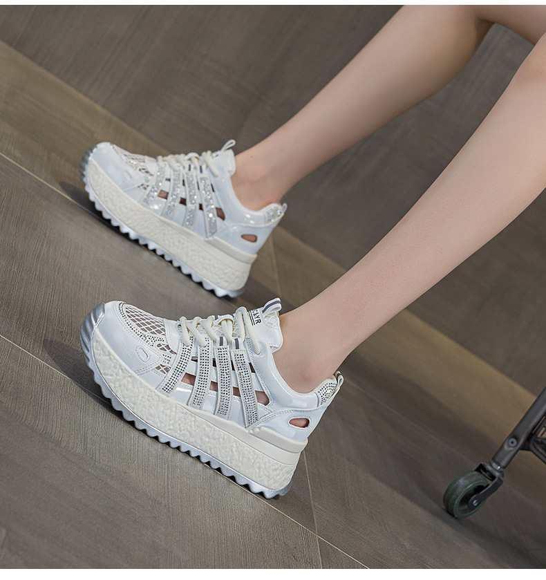 Giày sneaker chunky đế rỗng nữ mặt lưới thoáng khí đế dày mẫu mới mùa hè 2025 — M2865 màu tím, M2865 trắng ngọc trai chi tiết 13