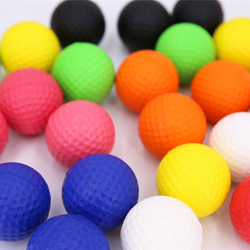 Fuente Venta directa de fábrica Golf Rainbow Sponge Ball PU Golf Indoor Practice Ball Cross-border Logo al por mayor