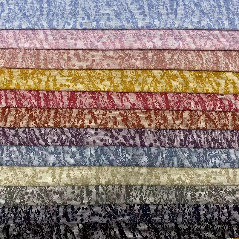 25新款色织提花面料针织时装连衣裙裤子开衫童装箱包弹力阶梯布料