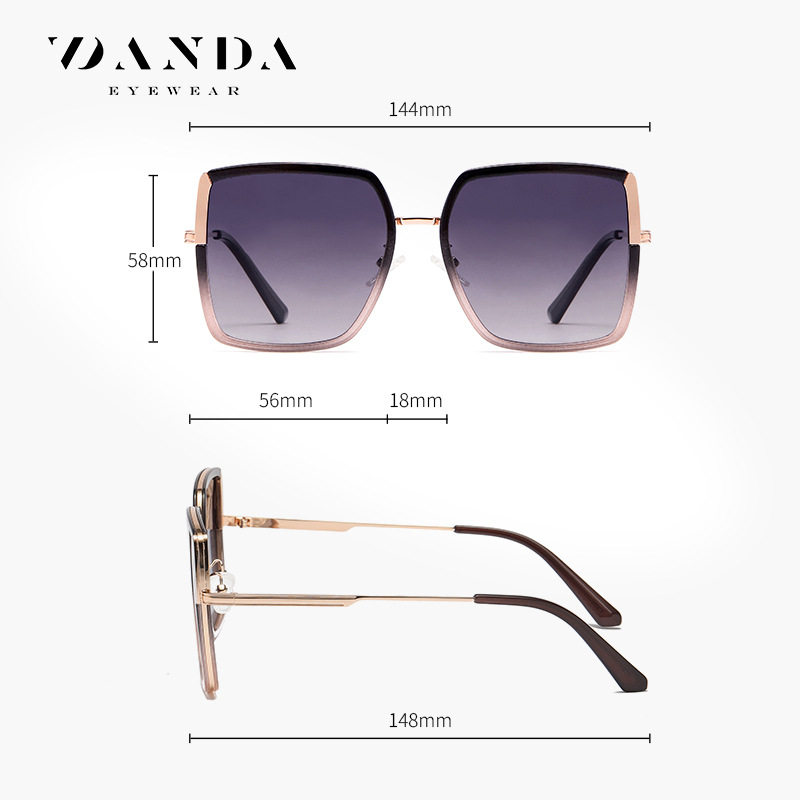 Nuevas gafas de sol polarizadas TJ709 de alta calidad ins gafas de sol cóncavas de conducción de las mujeres gafas polarizadas