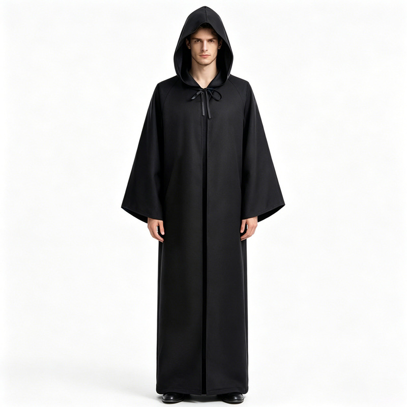Halloween Star Wars cosplay Jedi cloak medieval wizard hooded cape costume Death Robe