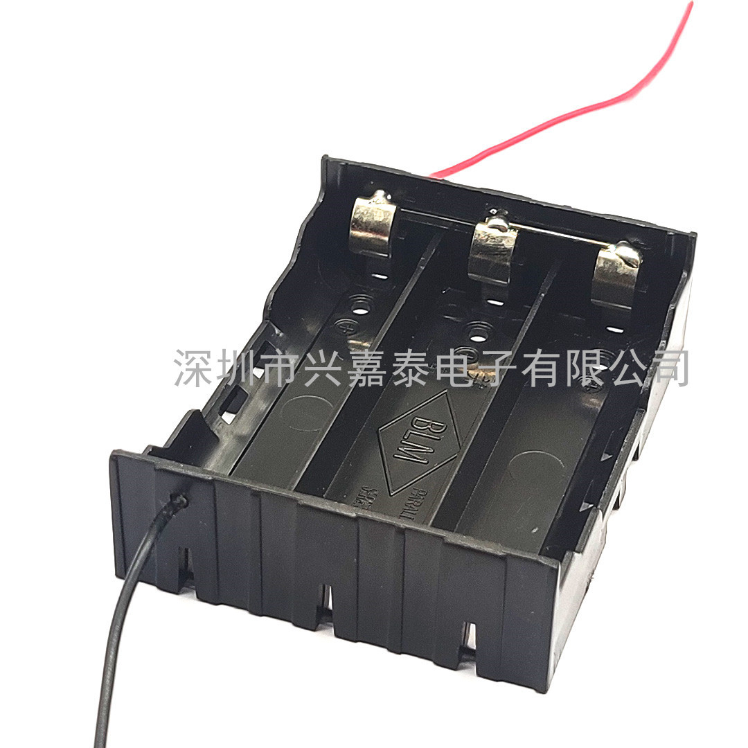 3节18650电池盒 三节18650并联锂电池座 3.7V18650并联电池仓