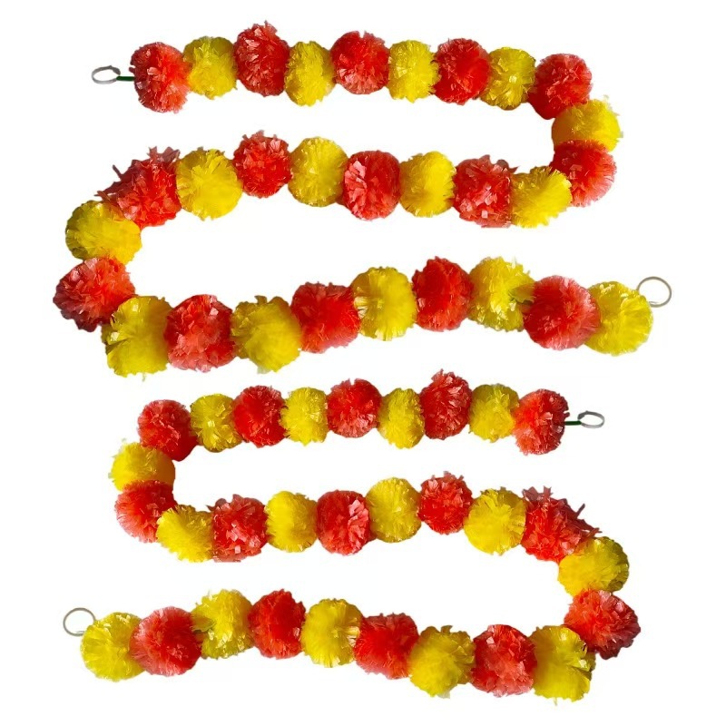 Decoración de bodas india, caléndula, flor, ayuno de Halloween, corona de adoración, festival de muertos de México, Diwali