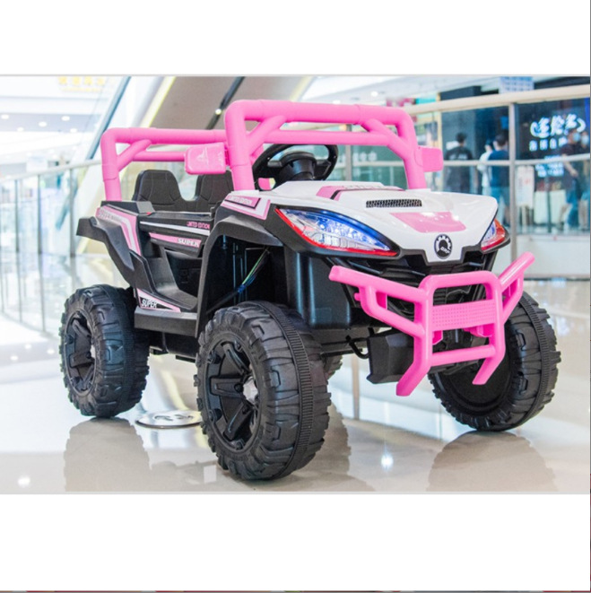 Coche eléctrico para niños coche de control remoto de cuatro ruedas coche de juguete para bebés puede sentarse bebé 2-drive 4-drive swing cochecito