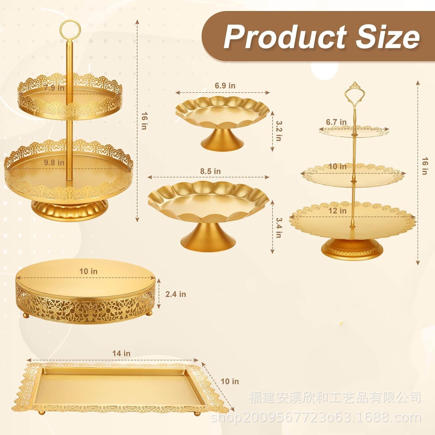 Creativo estilo europeo oro hueco estante de pastel de boda props mesa de postres decoración de postres tienda de postres refrigerio combinación de estante de pastel