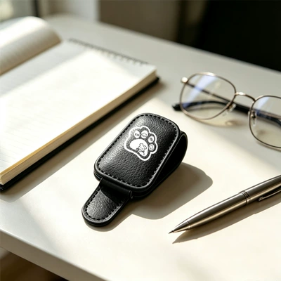 visor storage, paw print – Car Glasses Clip/Bill Clip